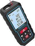 Laser Measure Device, MiLESEEY 229ft Digital Laser Tape Measure with Upgrade Electronic Angle Sensor, 2mm Accuracy, Area Measurement,Volume and Pythagoras, 2" LCD Backlit,Mute, Battery Included
