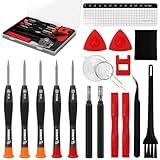 STREBITO Triwing Screwdriver for Nintendo Switch, 17 in 1 Precision Screwdriver Set, Professional Repair Tool Kit with 3.8 4.5 Gamebit Screwdriver, Spudger, Tweezers, Pry Tool & Suction Cup