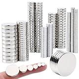 255PCS Small Strong Magnet, Neodymium Disc Magnets Heavy Duty,7 Different Sizes,Rare Earth Magnets Round Small Refrigerator Magnet for Crafts Whiteboard Kitchen, Office, Miniatures School