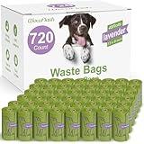 720 Count Lavender Scented 13” x 9”Dog Poop Bags Rolls, Leakproof Strong & Sturdy Waste Bags for Doggie Cat Pet