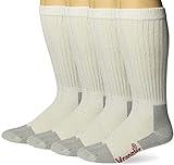 Wrangler Men's Riggs Workwear Over The Calf Work Boot Socks 4 Pair Pack, White/Grey, Large