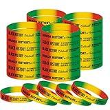 Black History Month Rubber Bracelets Freedom Day Silicone Bracelets Black History Month Decorations for Adults Black History Party Favors