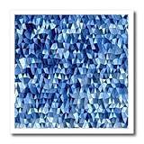 8x8 Iron on Heat Transfer for White Material - Image of Wavy Quilt in shades of Blue lens Art by Florene - Trendy Textures