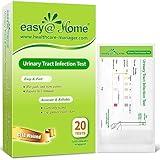 Easy@Home 20 Individual Pouches Urinary Tract Infection FSA Eligible Test Strips (UTI Test Strips) Monitor Bladder or Urinary Tract Issues by Testing Urine, 20 Tests/Box-FDA Cleared (UTI-20P)