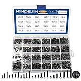 NINDEJIN 720pcs Laptop Notebook Computer Carbon Steel Screws Kit Set, Flat Head Phillips Screw Assortments, M1.4/1.7/2/2.5/3 Countersunk ssd Screws Accessories for SSD Toshiba DELL Sony Samsung