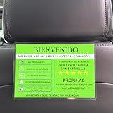 Spanish & English Rideshare Vehicles Taxis Tips Rating Appreciated Rideshare Accessories for Driver, 5 Stars Tips Booster and Better Customer Relations