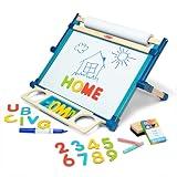 Melissa & Doug Deluxe Double-Sided Tabletop Easel (Arts & Crafts, 42 Pieces, 17.5” H x 20.75” W x 2.75” L, Great Gift for Girls and Boys - Best for 3, 4, 5 Year Olds and Up),Gold