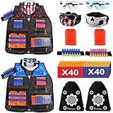 POKONBOY 2 Sets Tactical Vest Kits Compatible with Nerf Guns N-Strike Elite Series