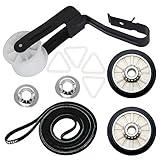 【Newest】 Upgraded 4392065 Dryer Maintenance Repair Kit by Beaquicy - Fit for Whirlpool Ken-More Crosley Admiral Amana Dryer - Package Includes 349241t Drum Roller 341241 Belt and 691366 Idler Pulley