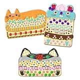 DJECO LPA Cakes & Sweets Collages Mosaic Kit - Create Your Own Spark w/Glitter for Home - Fun & Creative for Family & Friends, Boy & Girls, Educational, Sticker Craft Kit for Children 3+ Years