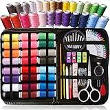 ARTIKA Sewing Kit for Adults and Kids (94 PCS) - Small Beginner Set w/Multicolor Thread, Needles, Scissors, Thimble & Clips - Emergency Repair and Travel Kits - Sewing Accessories and Supplies