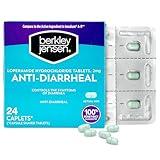 berkley jensen Anti-Diarrheal Medicine - Loperamide Hydrochloride 2 mg Diarrhea Relief Caplets - Control Symptoms of Diarrhea Including Travelers' Diarrhea, Easy-to-Swallow Anti-Diarrhea Pills, 24 Ct
