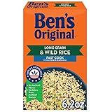 BEN'S ORIGINAL Long Grain Rice and Wild Rice, Fast Cook Rice, 6.2 OZ Box (Pack of 12)