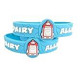 AllerMates Kids Medical Wristband - Dairy Children's Medic Alert Allergy Awareness Bracelet (2 Pack)