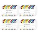 320 Pieces Punch Cards Incentive Student Reward Card Awards Loyalty Cards for Classroom Kids Behavior Teachers Students Business Punch 3.5 x 2 Inch（1 Styles）