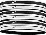 Nike Swoosh Sport Headbands 6 Pack (One Size Fits Most, Black/Grey/White) - Unisex