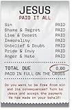 Moments With The Book Jesus Paid It All (Mini Gospel Tract Card - Packet of 100 - NKJV)
