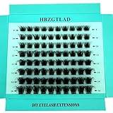 HBZGTLAD Mix 3D Fluffy Single Cluster False Lashes Premade Volume Fans Individual Eyelash Segmented Natural Fake Lashes For Eye Extension，Mixed Tray 96 Pcs (F26)