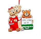 Pregnant Holiday Christmas Tree Off To Hosptial Ornament-Free Names Personalized-Shipped In One Day