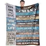 Fluxflix Gifts for Boyfriend/Husband, Boyfriend Birthday Gifts, I Love You Gifts for Him, 1 Year Anniversary Romantic Gift for Boyfriends, to My Man Blanket 60"X50"