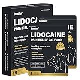 Sumifun 4% Lidocaine Patches, 18 Count Long Lasting Plaster Patch for Knee, Shoulder, Muscle, Joints with Natural Ingredients, Extended Patch with Lidocaine FSA or HSA Eligible