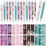 24 Set Women's History Month Bookmarks and Pens Gifts Bulk Freedom Equality Feminism Bookmarks Ballpoint Pens for Womens History Month Theme Favor Female Awareness Stationery Supplies