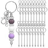 YUESEK 20/40pcs Beadable Keychain Bars Bulk Blank Creative Cute Keychains Bar for Beads Purse Keychains for Women Man