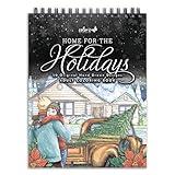 ColorIt Home for the Holidays, Christmas Coloring Book for Adults, 50 Nostalgic Illustrations of Holiday Scenes and Traditions, Thick Perforated Paper, Spiral Binding, Hardback Book Cover, Ink Blotter