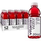 vitaminwater XXX Acai-Blueberry-Pomegranate Zero Sugar, Flavored Water Beverage, 20 fl oz Bottles, 12 Pack