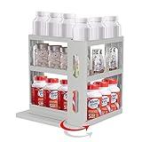 Dutiplus Medicine Organizer 2 Three-Decker Shelves Cabinet Storage Rack Organizer for Holding Vitamins, Supplements Cosmetics 10.82”H x 5.82”W x 10.43”D (Advanced Gray)