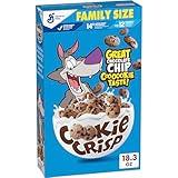 Cookie Crisp Breakfast Cereal, Chocolate Chip Cookie Taste, Made with Whole Grain, Family Size, 18.3 oz