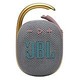 JBL Clip 4 - Portable Mini Bluetooth Speaker, big audio and punchy bass, integrated carabiner, IP67 waterproof and dustproof, 10 hours of playtime, speaker for home, outdoor and travel (Grey)