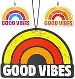 Good Vibes Car Air Freshener - Unique Design, Long-Lasting Scent, Elastic Holder. Ideal as a Freshener and Decor for Car, Home, Garage, Bathroom, Basement, Wardrobe, Closet or Driver's Gift