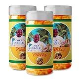 Chef Creole Pikliz Traditional Haitian Pickled Vegetable Condiment - Authentic Creole Flavor with Cabbage, Carrots, Hot Scotch Bonnet Peppers & Spices - Fat-Free, Vegan, Non-GMO (3 pack, 16oz each)