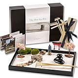 Island Falls Home Zen Garden Kit 11x8in. Beautiful Japanese Decor Mini Rock Feature Gift Set for Home, Office Desk. Zen Sand Garden, 6 Tools, 15 Accessories. Sand Tray Therapy Desktop Meditation Room