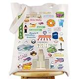 WZMPA New York Buffalo Travel Tote Bag Buffalo Souvenir Gift Buffalo Trip Reusable Grocery Bag Buffalo Vocation Merchandise (Buffalo Tote)