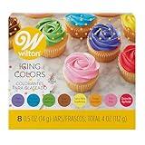 Wilton 8-Count Icing Colors for Cakes & Cupcakes, Gel-Based Colors for Frosting - Note that Packaging May Vary