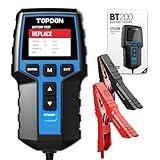 Car Battery Tester 24V 12V Load Tester, TOPDON BT200 100-2000CCA Automotive Alternator Tester Digital Auto Battery Analyzer Charging Cranking System Tester for Car Truck Motorcycle ATV SUV Boat Yacht