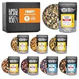 Tiesta Tea - Fruity Tea Sampler Dry Flight Set | Loose Leaf | No Caffeine | Makes Hot and Iced | Assorted Fruit Brews with Mango, Peach, Orange Drinks & More | 8 Resealable Sample Pouches