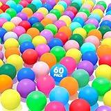 60Pcs Table Tennis Balls,40mm Plastic Ping Pong Ball for Game,Party,DIY Arts,Pet Toy,Decor,Multi Colored,Less Bounce