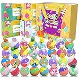 Bath Bombs for Kids with Surprise Inside, 32 Pack Bath Bombs with Land & Sea Animal Toys, Handmade Fizzy Bubble Children Bath Ball Gift Set for Kids Birthday, Christmas, Mothers Day Gifts for Daughter
