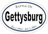 Oval American Civil War Gettysburg Vinyl Decal - History Bumper Sticker - Civil War Sticker
