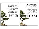 Office Wall Art Decoration Set - Motivational Decor - Leadership Saying - Gift for Boss, Manager, Team Leader, Coach, Teacher, Entrepreneur - Inspirational Quote Poster Print - Unique Photo 8X10 Set