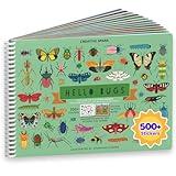 Cupkin Hello Bugs Sticker Book Activity for Kids, Toddler Airplane Travel Essentials, 500+ Bugs Stickers for Kids + 12 Scenes + 12 Coloring Book Pages, Bug Lover Gift, Children's Crafts Ages 2-8