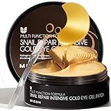 MIZON Under Eye Patches for Puffy Eyes & Dark Circles, 24K Gold & Snail Mucin, 60 Pcs – Anti-Wrinkle Collagen & Peptide Formula – Moisturizing Korean Eye Mask for Elasticity