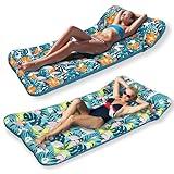 HomeKaren Oversized Pool Floats Lounge 2 Pack 73" X 33", Inflatable Tanning Pool Floaties for Adults, Cooling Pool Raft Lounger Pool Rafts & Inflatable Ride-Ons for Pool Party, Sea, Beach, Lake River