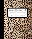 Leopard Composition Notebook: Animal Print | 7.5" X 9.25" | Wide Ruled Lined 100 Pages | Journal | Cute Aesthetic School Supplies for Kids, Teens, ... Cool, Trendy, Unique Back to School Supplies