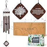 Memorial Wind Chimes for Outside, Sympathy Wind Chimes Gift for The Loss of A Loved One, Mother, Father, Sympathy Gift Home Decor Outdoor Garden Patio - Soothing Tones Bronze 29"