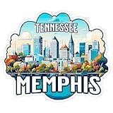 Memphis Tennessee Sticker 4 Inch Travel Souvenir City Destination - Waterproof Vinyl Decal for Laptop Water Bottle Car Tumbler - Durable Aesthetic Long-Lasting Stickers for Adults ID44990