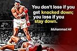 Muhammad Ali Poster Quote Boxing Black History Month Posters Sports Quotes Decorations Growth Mindset Décor Learning Classroom Teachers Decoration Educational Teaching Supplies Black Wall Art P044